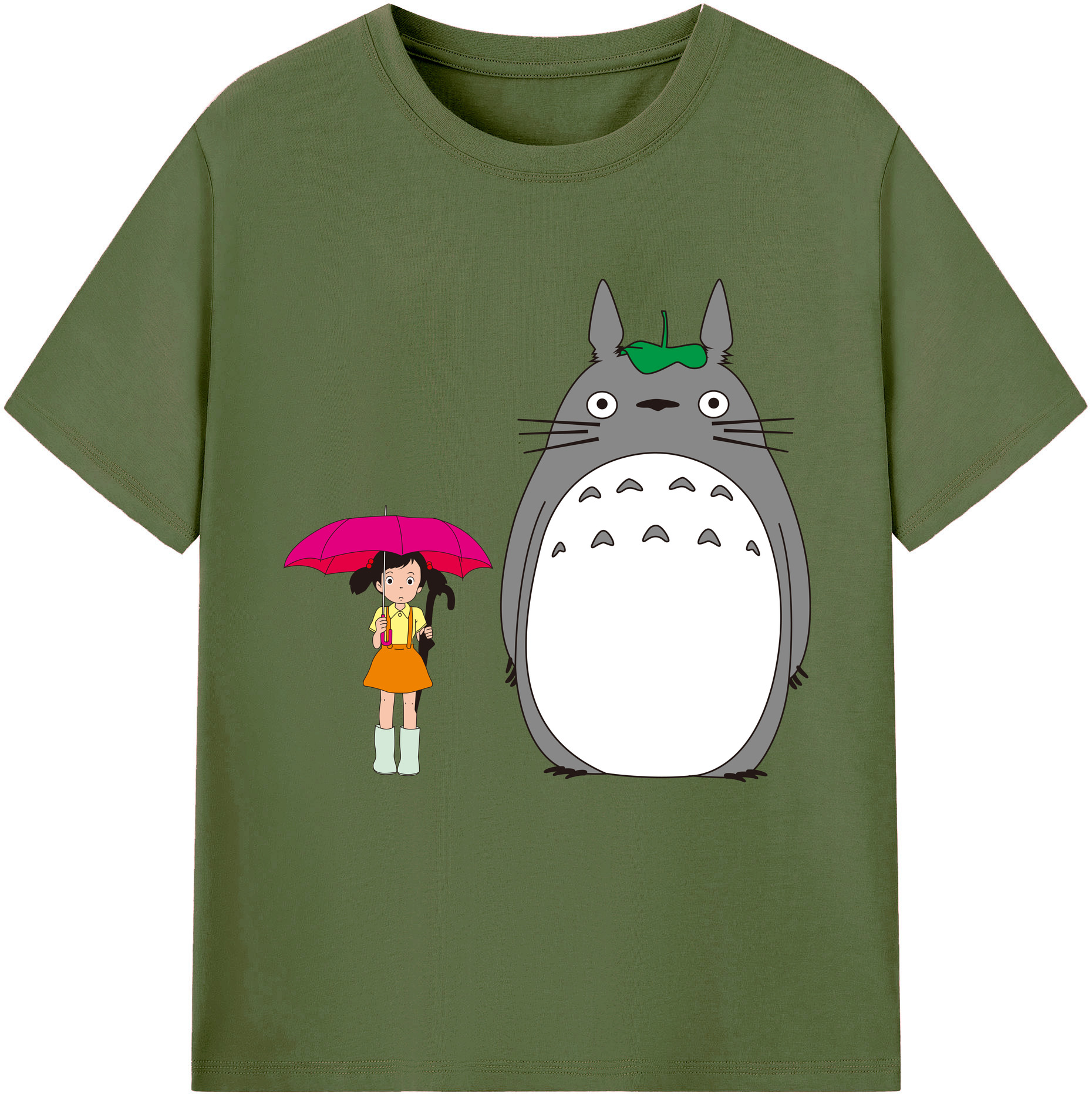 （画像用） となりのトトロ 草壁メイ 草壁サツキ My Neighbor Totoro Satsuki Kusakabe Mei Kusakabe 綿100％半袖Tシャツ（フロントプリント）
